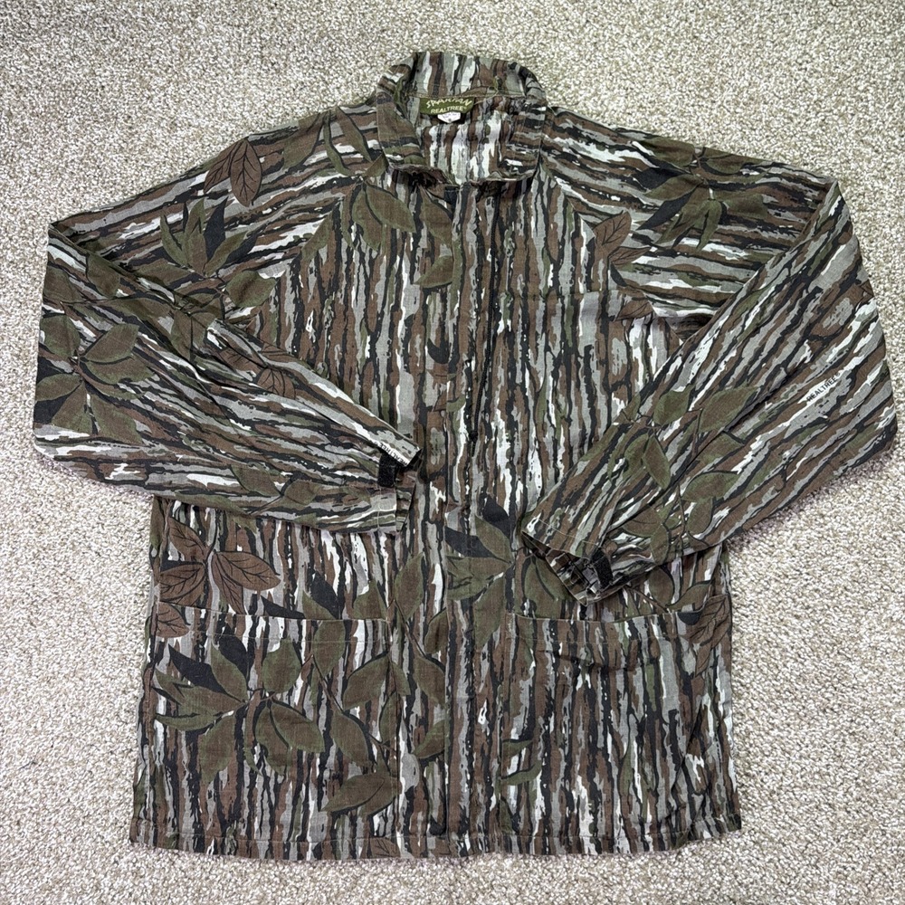 Vintage Realtree Camo Jacket Super Thin Insect Repellant ZIPUP Medium Spartan